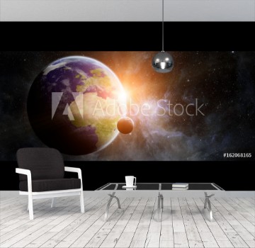 Picture of Planet Earth in space 3D rendering elements of this image furnished by NASA